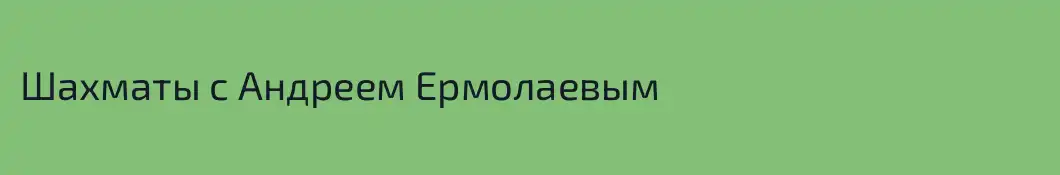 Шахматы с Андреем Ермолаевым